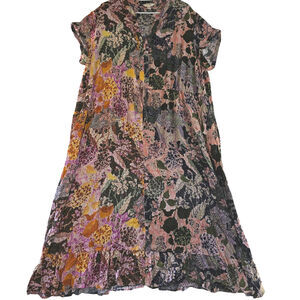 Terra & Sky Pink Abstract Patterned Sundress Plus Size 2XL